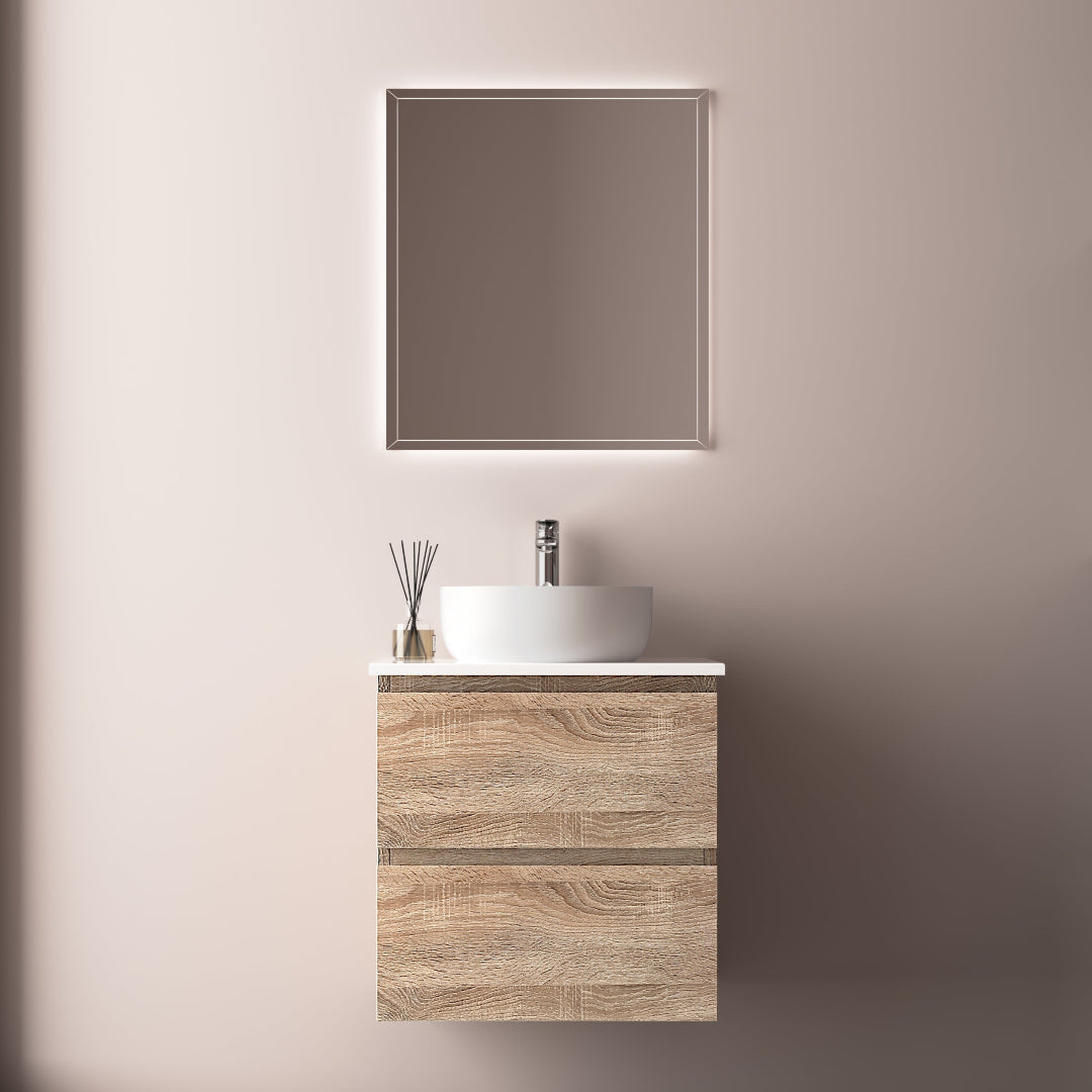 Avia 600mm White Oak Wall Hung Vanity | Indulge Bathroom