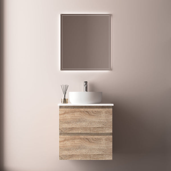 Avia 600mm White Oak Wall Hung Vanity | Indulge Bathroom
