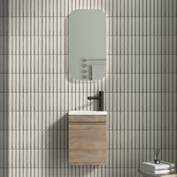 Piccolo 400 White Oak Wall Hung Vanity | Indulge Bathroom
