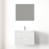 Kelsa 750 Fluted Matte White Wall Hung Vanity | Indulge Bathroom