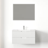 Kelsa 900 Fluted Matte White Wall Hung Vanity | Indulge Bathroom