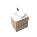 Avia 600mm White Oak Wall Hung Vanity | Indulge Bathroom