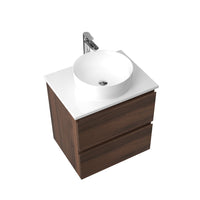 Avia 600mm Walnut Wall Hung Vanity | Indulge Bathroom