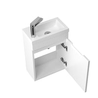 Kelsa 400 Fluted Matte White Wall Hung Vanity | Indulge Bathroom