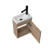 Piccolo 400 White Oak Wall Hung Vanity | Indulge Bathroom