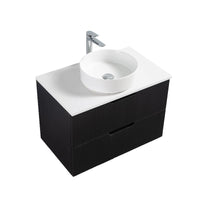 Kelsa 750 Fluted Matte Black Wall Hung Vanity | Indulge Bathroom