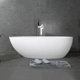 Ocean 1500mm Stone Matte White Freestanding Bath Tub | Indulge Bathroom