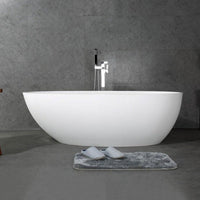 Ocean 1500mm Stone Matte White Freestanding Bath Tub | Indulge Bathroom