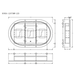 Ronda LED 1200mm Matte White Oval Shaving Cabinet | Indulge Bathroom