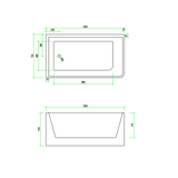 Corner 1300 Left Fit Freestanding Bath Tub | Indulge Bathroom