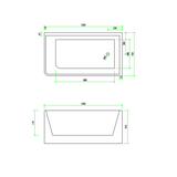 Corner 1300 Right Fit Freestanding Bath Tub | Indulge Bathroom