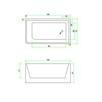 Corner 1300 Right Fit Freestanding Bath Tub | Indulge Bathroom