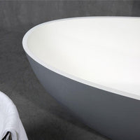 Ocean 1700mm Stone Matte White Freestanding Bath Tub | Indulge Bathroom