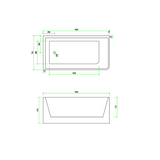 Corner 1400 Left Fit Freestanding Bath Tub | Indulge Bathroom