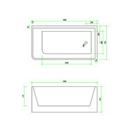 Corner 1400 Right Fit Freestanding Bath Tub | Indulge Bathroom