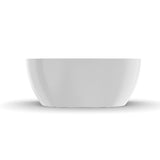 Delta 1500mm Gloss White Back to Wall Oval Freestanding Bath Tub | Indulge Bathroom