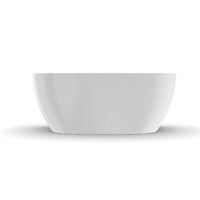Delta 1500mm Gloss White Back to Wall Oval Freestanding Bath Tub | Indulge Bathroom