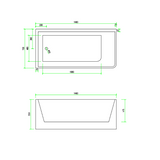 Corner 1500 Left Fit Freestanding Bath Tub | Indulge Bathroom
