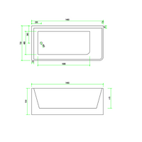 Corner 1500 Left Fit Freestanding Bath Tub | Indulge Bathroom
