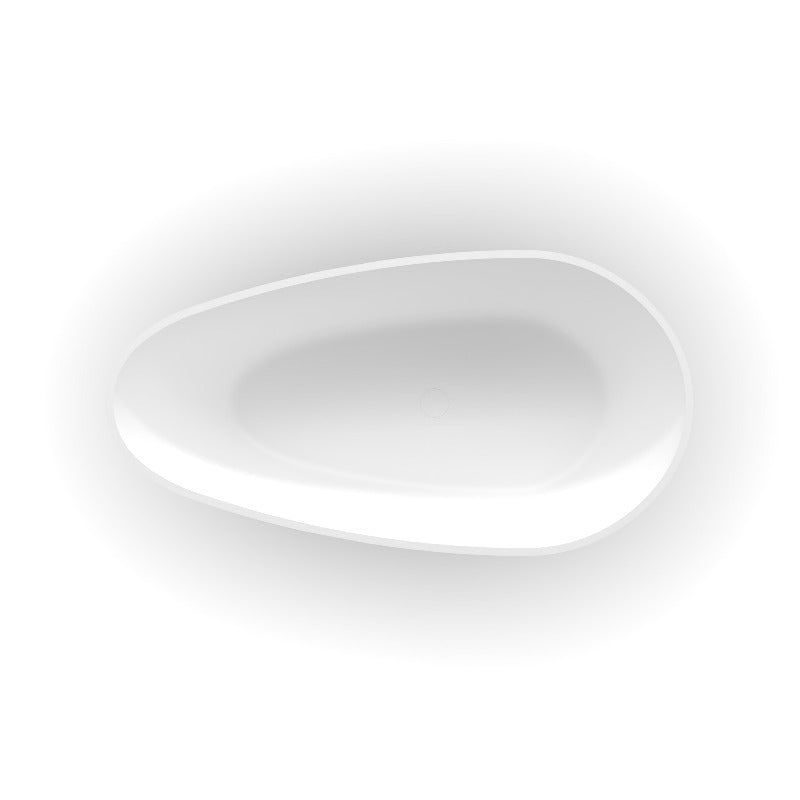 Ocean 1500mm Stone Matte White Freestanding Bath Tub | Indulge Bathroom