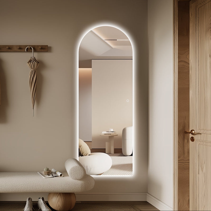 Arched 600 x 1650 LED Mirror - Three Light Temperatures | Indulge Bathroom