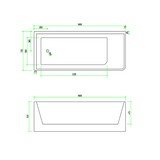 Corner 1700 Left Fit Freestanding Bath Tub | Indulge Bathroom
