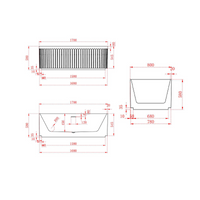 Kelsa Fluted 1700mm Matte Black Designer Round Freestanding Bath | Indulge Bathroom