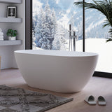 Fiora 1750mm Stone Matte White Freestanding Bath Tub | Indulge Bathroom