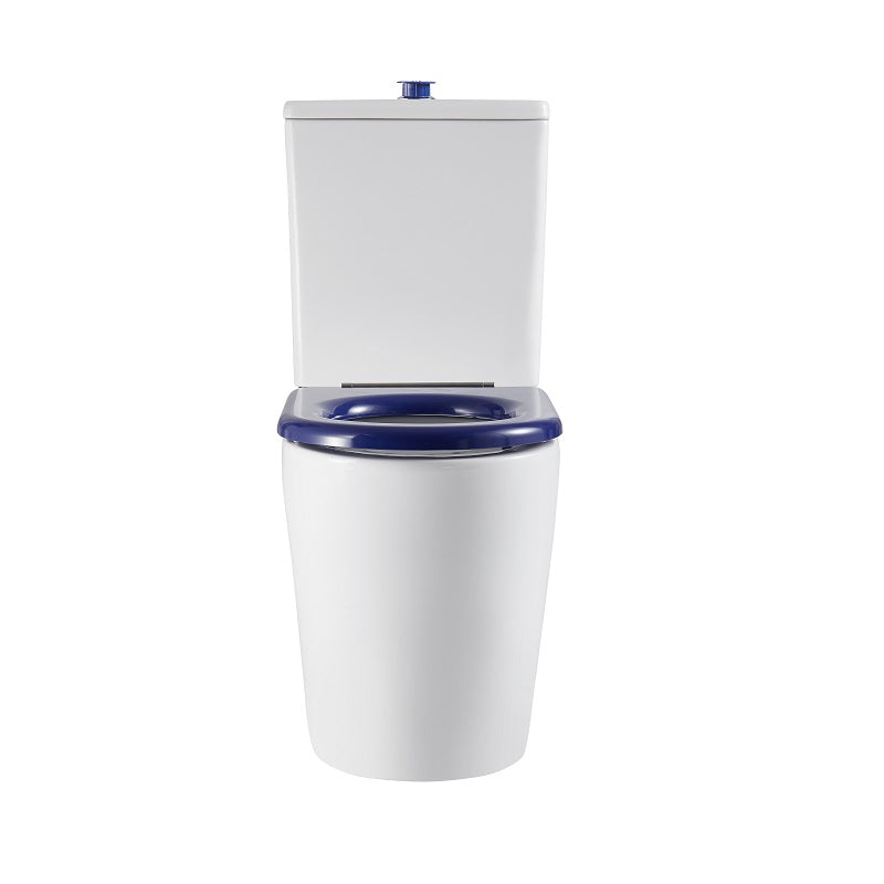 Cesena Care Rimless Care Toilet Suite Blue Seat & Raised Button | Indulge Bathroom