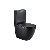 Cremona Matte Black Vortex Tornado Rimless Toilet Suite | Indulge Bathroom