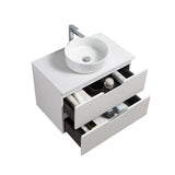 Kelsa 600 Fluted Matte White Wall Hung Vanity | Indulge Bathroom