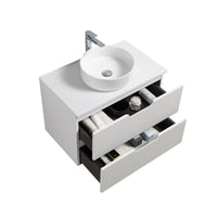 Kelsa 600 Fluted Matte White Wall Hung Vanity | Indulge Bathroom