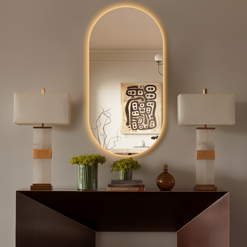 Oval Pill 450 x 900 Touchless LED Mirror - Three Light Temperatures | Indulge Bathroom