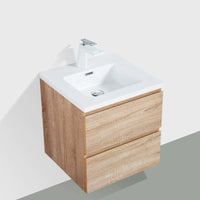 Sella 500mm White Oak Wall Hung Vanity | Indulge Bathroom