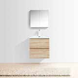 Sella 500mm White Oak Wall Hung Vanity | Indulge Bathroom