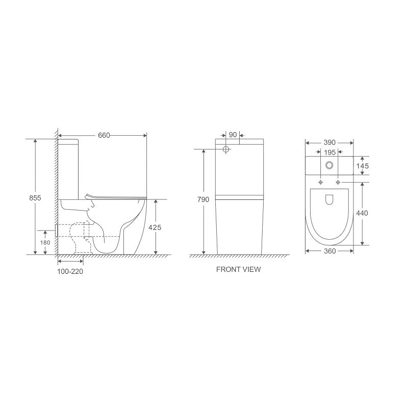 Cremona Matte Black Vortex Tornado Rimless Toilet Suite | Indulge Bathroom