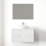 Kelsa 900 Fluted Matte White Wall Hung Vanity | Indulge Bathroom