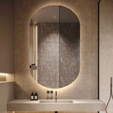Oval Pill Touchless 600 x 900 LED Mirror - Three Light Temperatures | Indulge Bathroom