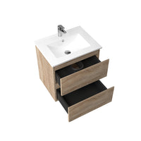 Avia 600mm White Oak Wall Hung Vanity | Indulge Bathroom