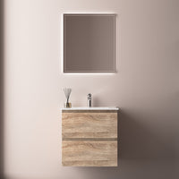 Avia 600mm White Oak Wall Hung Vanity | Indulge Bathroom