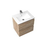 Avia 600mm White Oak Wall Hung Vanity | Indulge Bathroom