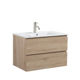 Avia 750mm White Oak Wall Hung Vanity | Indulge Bathroom