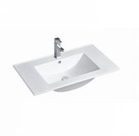 600mm Slimline Standard Ceramic Top with Overflow | Indulge Bathroom