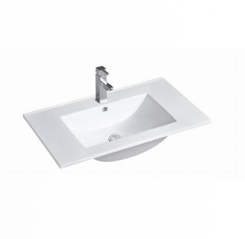 600mm Slimline Standard Ceramic Top with Overflow | Indulge Bathroom