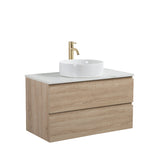 Avia 900mm White Oak Wall Hung Vanity | Indulge Bathroom