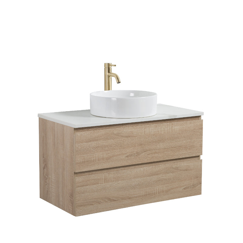 Avia 900mm White Oak Wall Hung Vanity | Indulge Bathroom