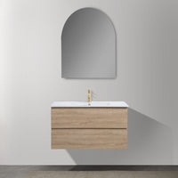 Avia 900mm White Oak Wall Hung Vanity | Indulge Bathroom