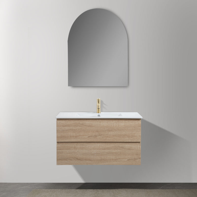 Avia 900mm White Oak Wall Hung Vanity | Indulge Bathroom