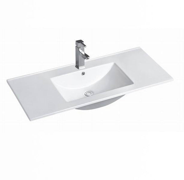 900mm Slimline Standard Ceramic Top with Overflow | Indulge Bathroom