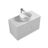 Kelsa 900 Fluted Matte White Wall Hung Vanity | Indulge Bathroom